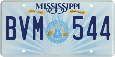 MS license plate BVM544