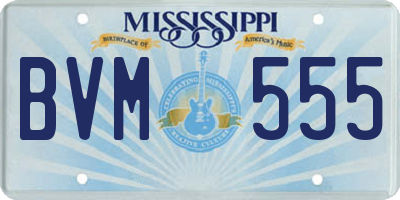 MS license plate BVM555