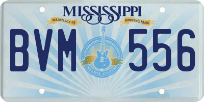 MS license plate BVM556