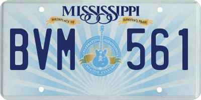 MS license plate BVM561
