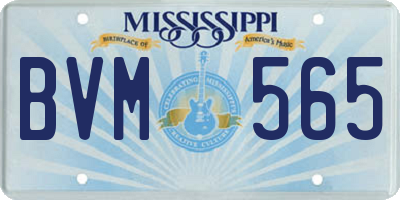 MS license plate BVM565
