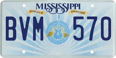MS license plate BVM570
