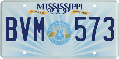 MS license plate BVM573