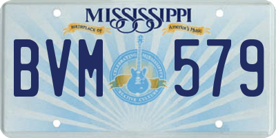 MS license plate BVM579