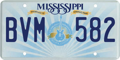 MS license plate BVM582