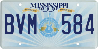 MS license plate BVM584