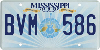 MS license plate BVM586