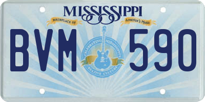 MS license plate BVM590
