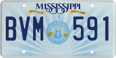 MS license plate BVM591