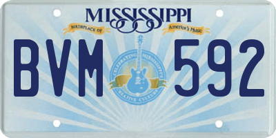 MS license plate BVM592