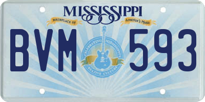 MS license plate BVM593