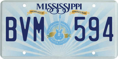 MS license plate BVM594
