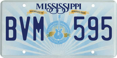 MS license plate BVM595