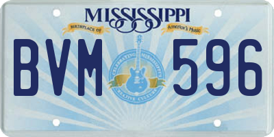 MS license plate BVM596