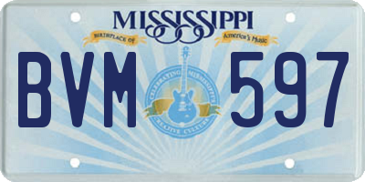MS license plate BVM597