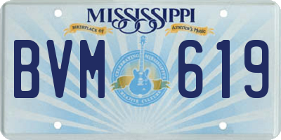 MS license plate BVM619