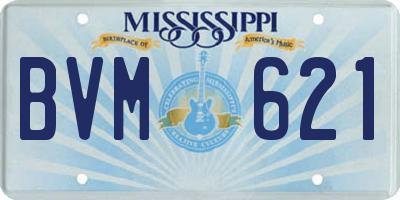 MS license plate BVM621