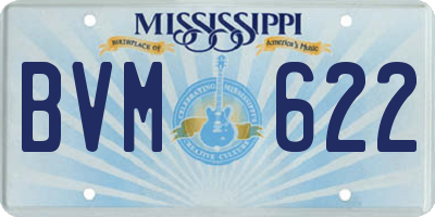 MS license plate BVM622