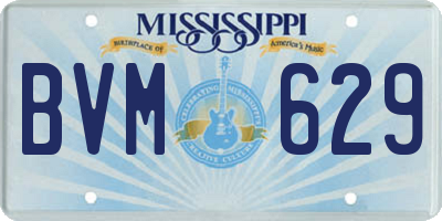 MS license plate BVM629