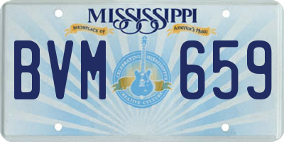 MS license plate BVM659