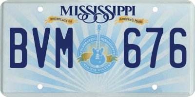 MS license plate BVM676