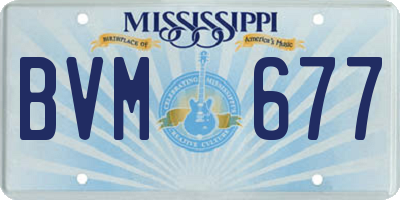 MS license plate BVM677