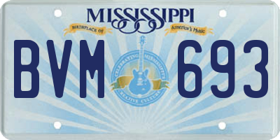 MS license plate BVM693