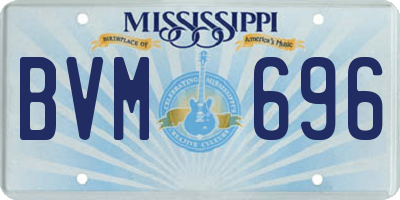 MS license plate BVM696