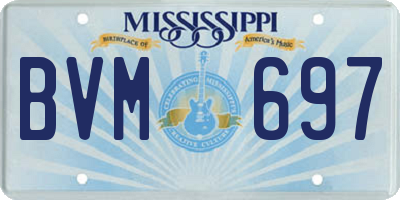 MS license plate BVM697