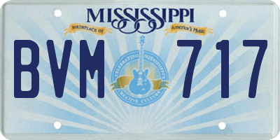 MS license plate BVM717
