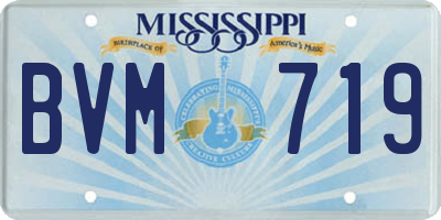 MS license plate BVM719