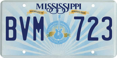 MS license plate BVM723
