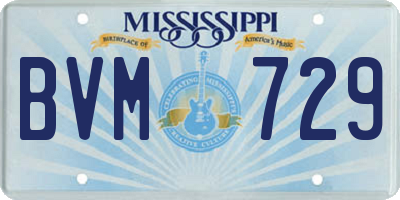 MS license plate BVM729
