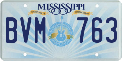 MS license plate BVM763
