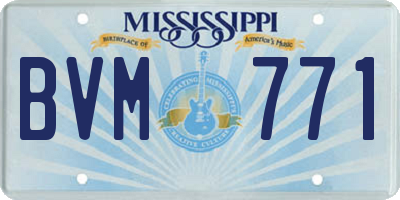 MS license plate BVM771