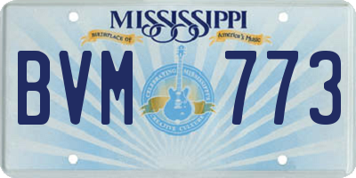 MS license plate BVM773