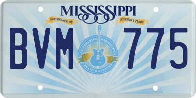 MS license plate BVM775