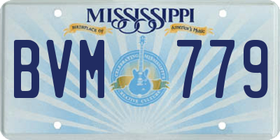 MS license plate BVM779