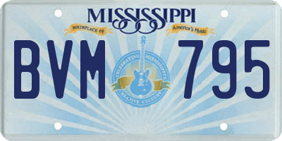 MS license plate BVM795
