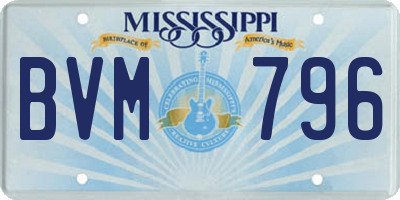 MS license plate BVM796
