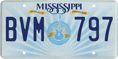 MS license plate BVM797