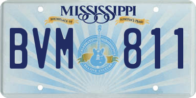 MS license plate BVM811