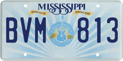MS license plate BVM813