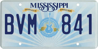 MS license plate BVM841