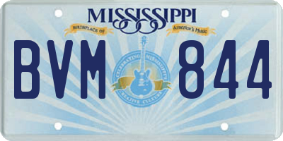 MS license plate BVM844