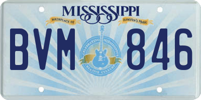MS license plate BVM846