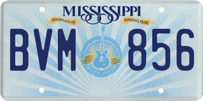 MS license plate BVM856