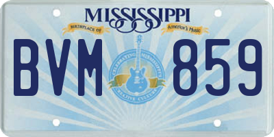 MS license plate BVM859