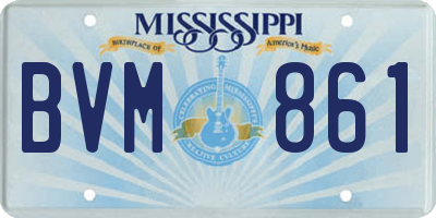 MS license plate BVM861