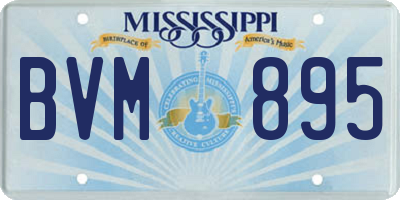 MS license plate BVM895